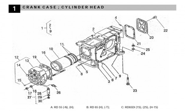 Crankcase : Cylinder Head