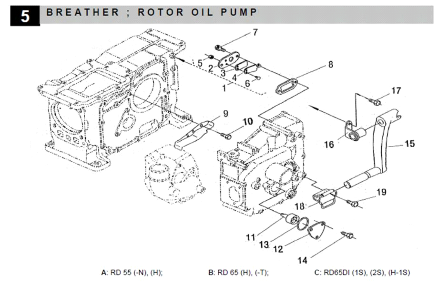 Breather : Rotor Oil Pump