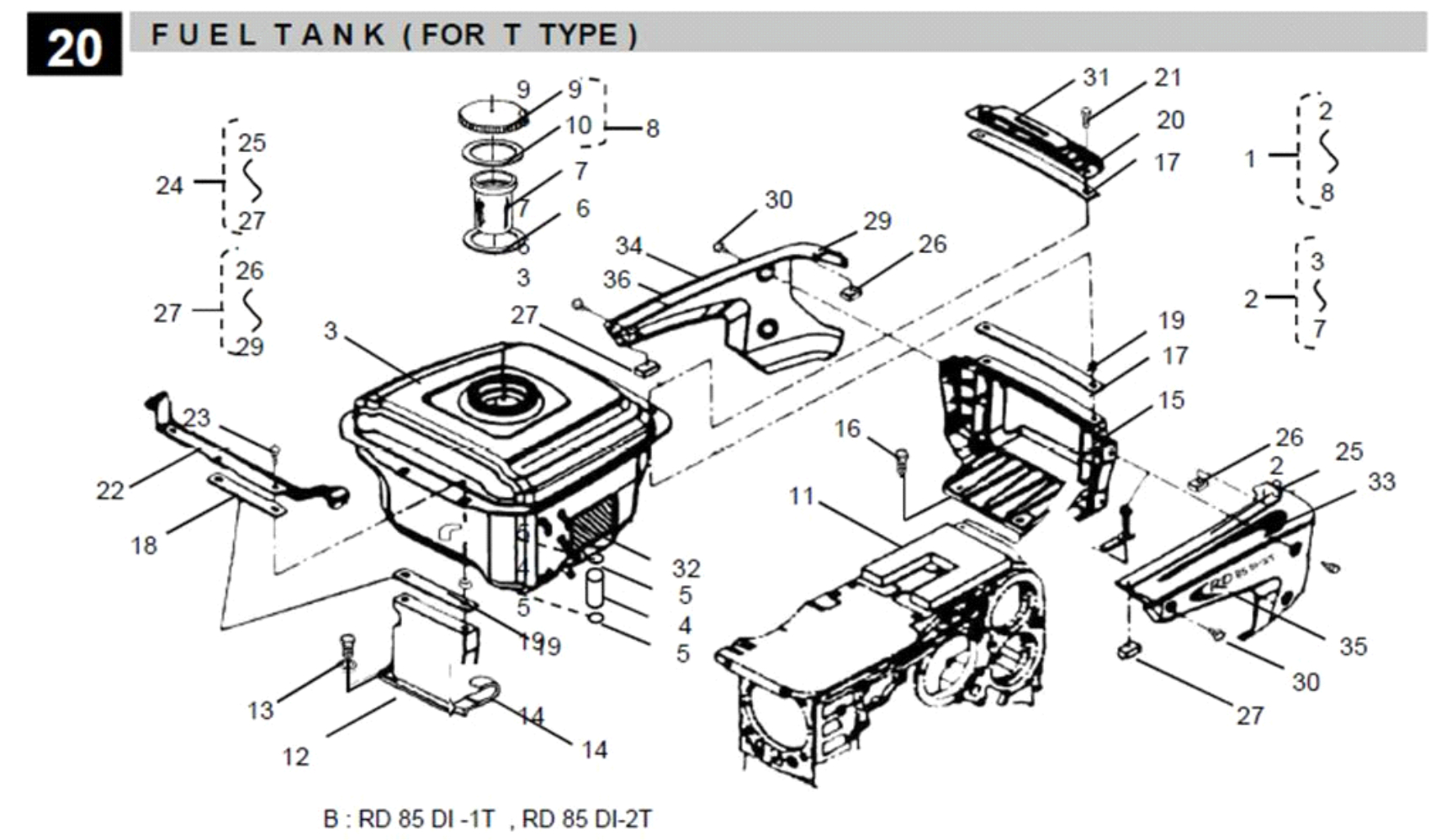 Fuel Tank : For T Type