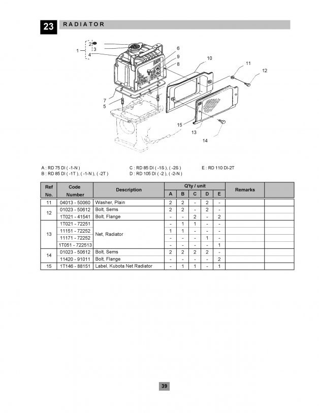 Eagle Cooling Radiator For Kubota Power Unit – Direct Replacement With OEM 1G99272060 / 1909172107